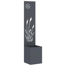 Tuinplant met Decoratief Paneel Antraciet 32 x 140 cm