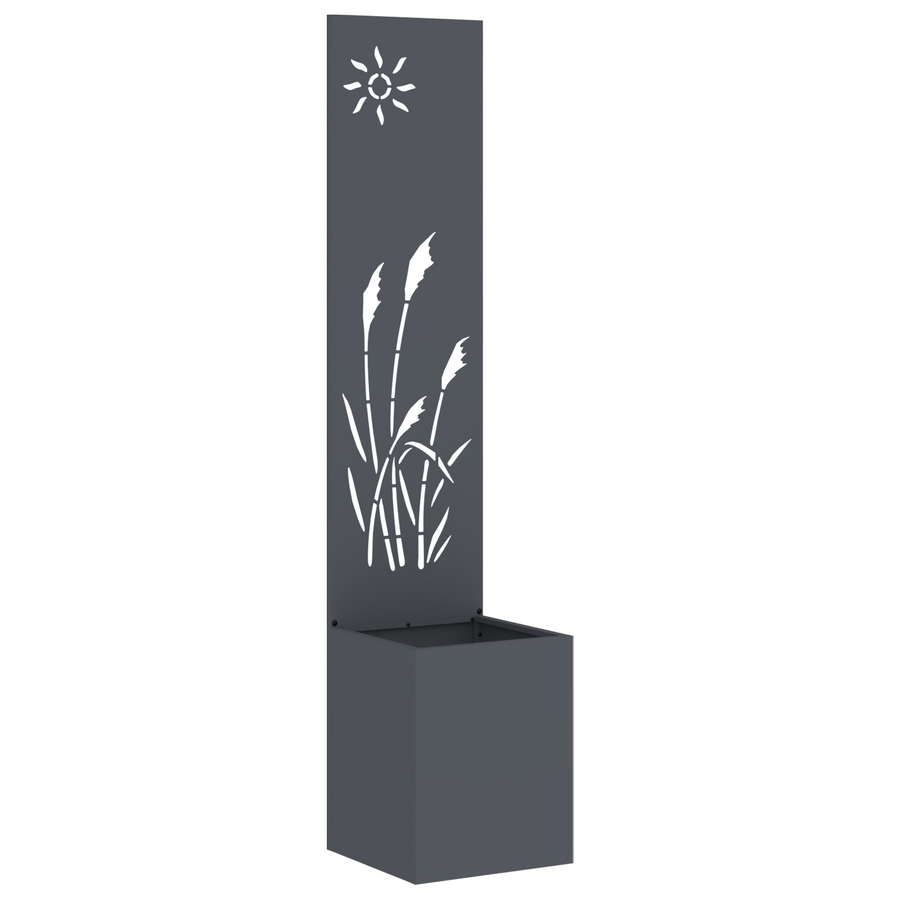 Tuinplant met Decoratief Paneel Antraciet 32 x 140 cm