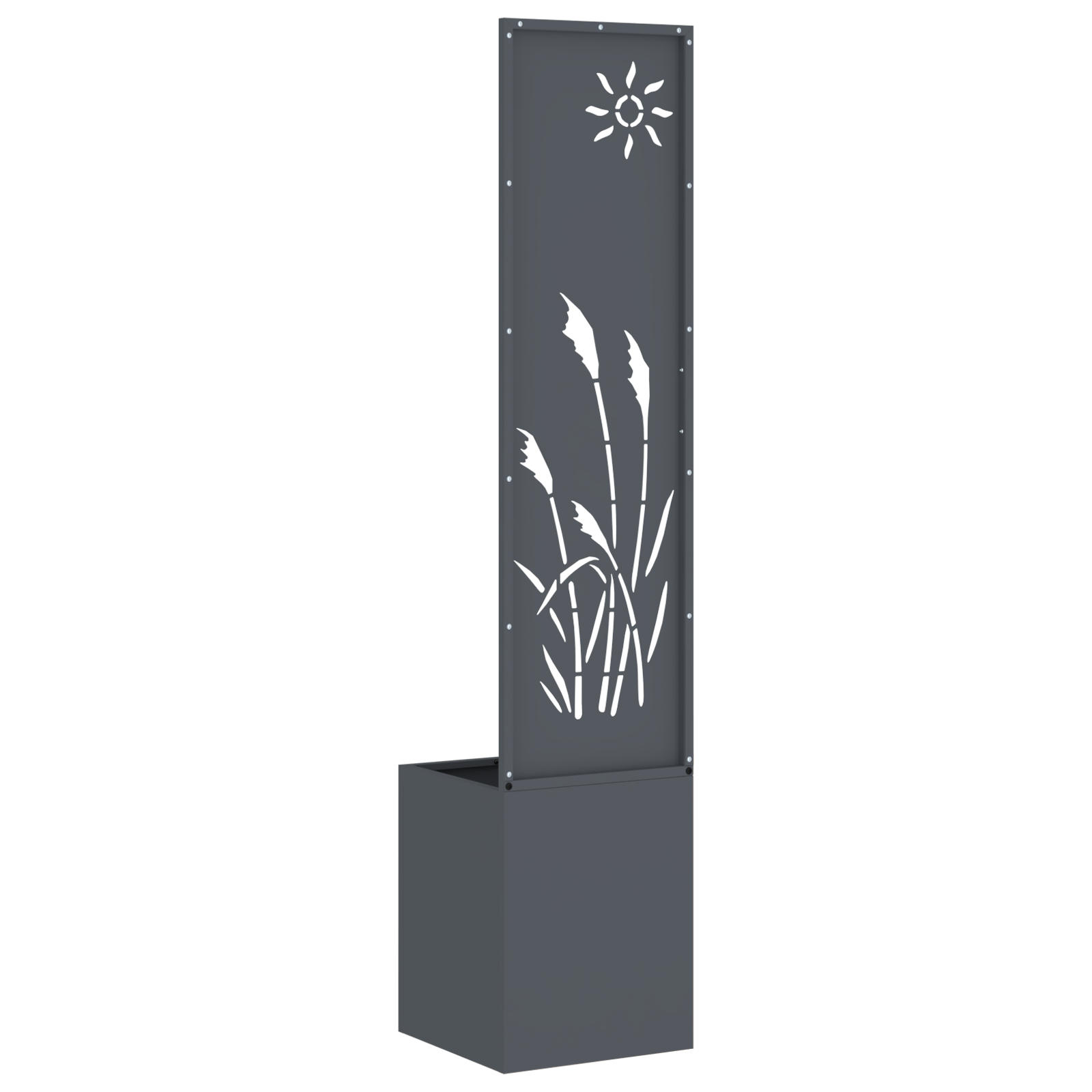Tuinplant met Decoratief Paneel Antraciet 32 x 140 cm