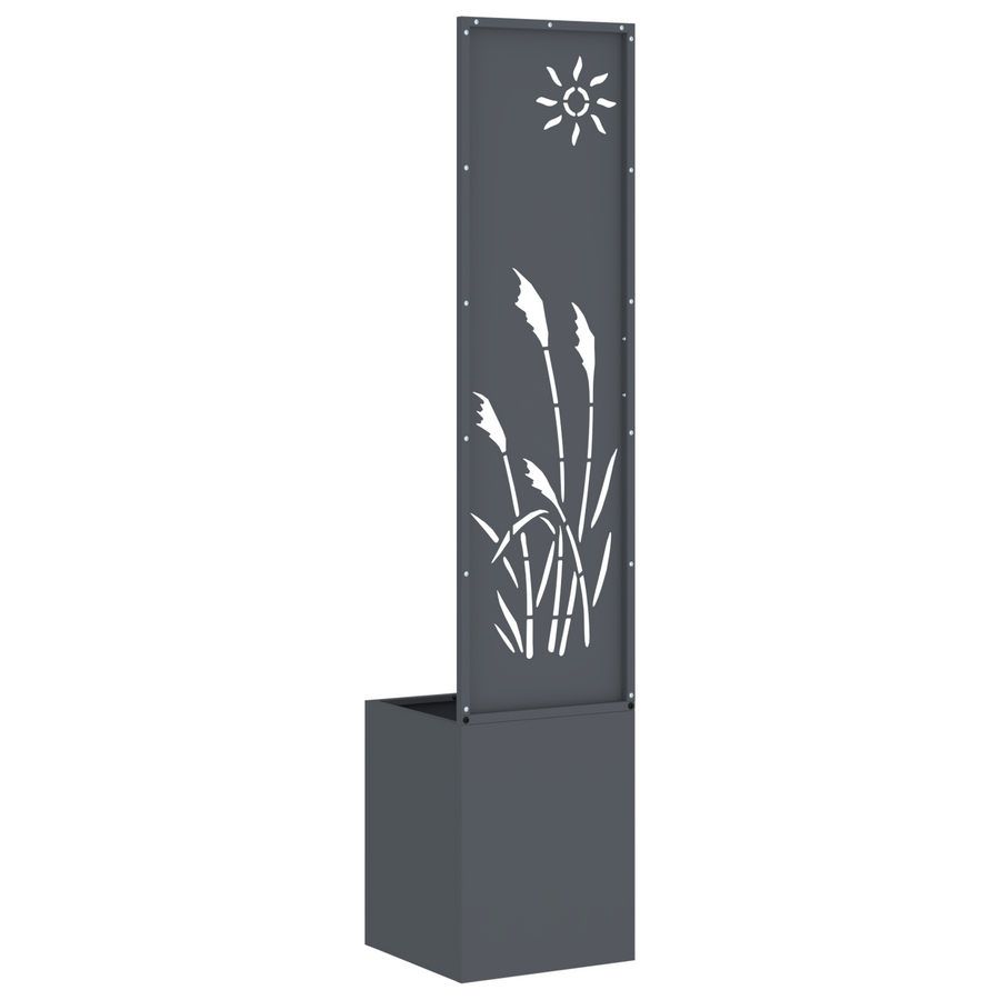 Tuinplant met Decoratief Paneel Antraciet 32 x 140 cm