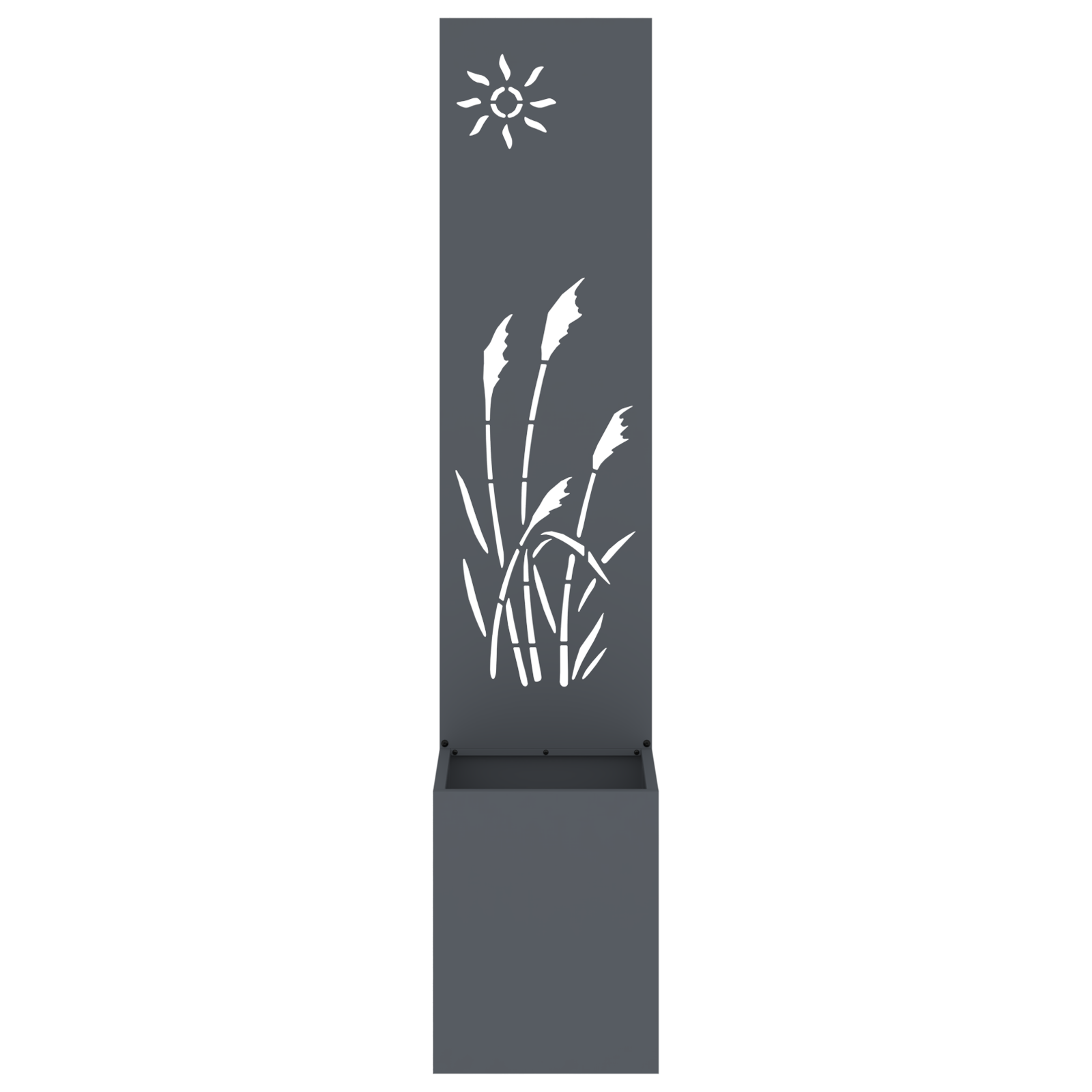 Tuinplant met Decoratief Paneel Antraciet 32 x 140 cm