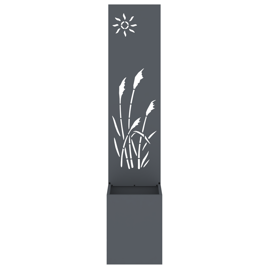 Tuinplant met Decoratief Paneel Antraciet 32 x 140 cm