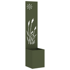 Garden Privacy Screen Olive Green 32 x 140 cm Cold Rolled Steel