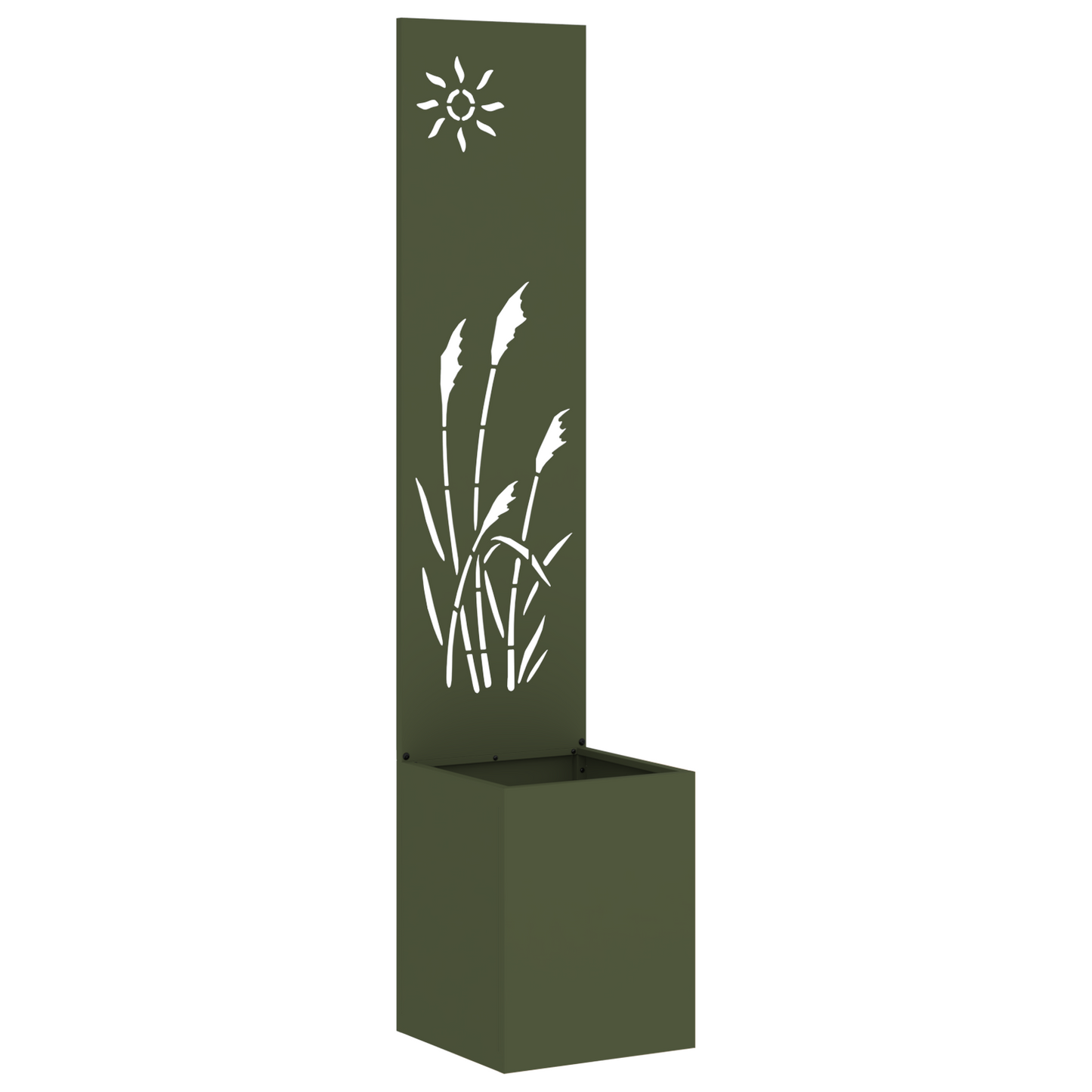 Tuinplant met Decoratief Paneel Olijfgroen 32 x 140 cm