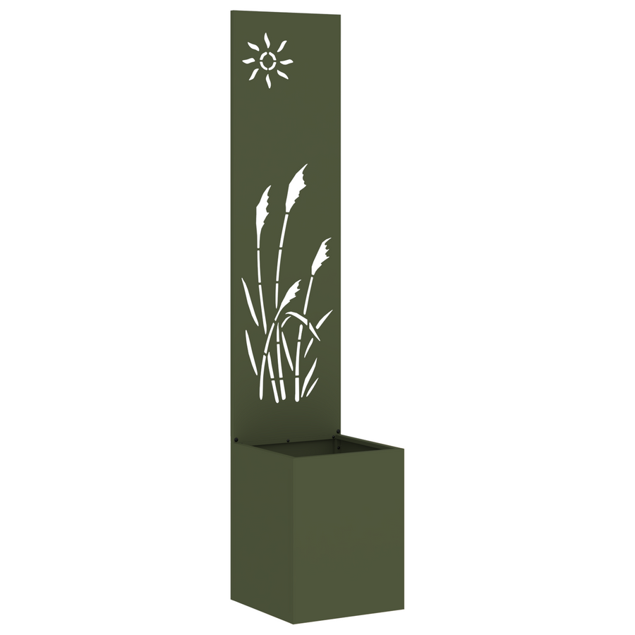 Tuinplant met Decoratief Paneel Olijfgroen 32 x 140 cm