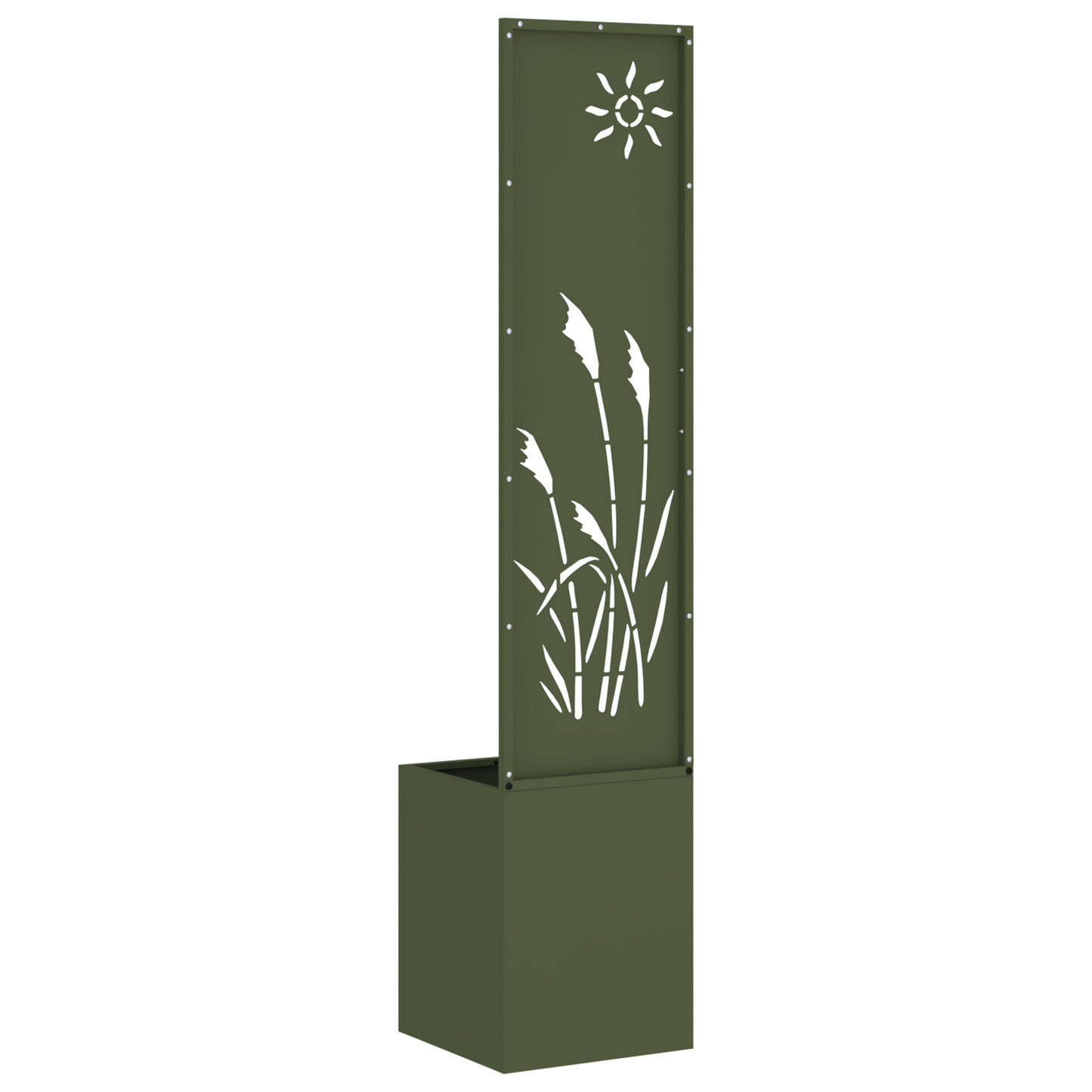 Tuinplant met Decoratief Paneel Olijfgroen 32 x 140 cm