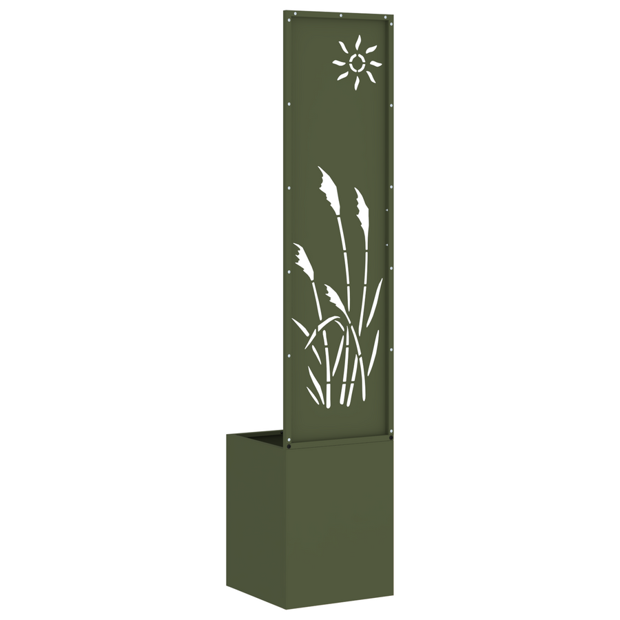 Tuinplant met Decoratief Paneel Olijfgroen 32 x 140 cm