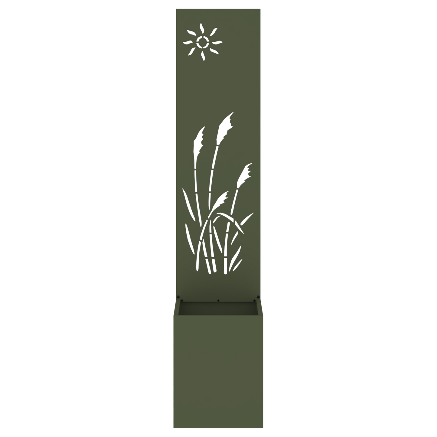 Tuinplant met Decoratief Paneel Olijfgroen 32 x 140 cm