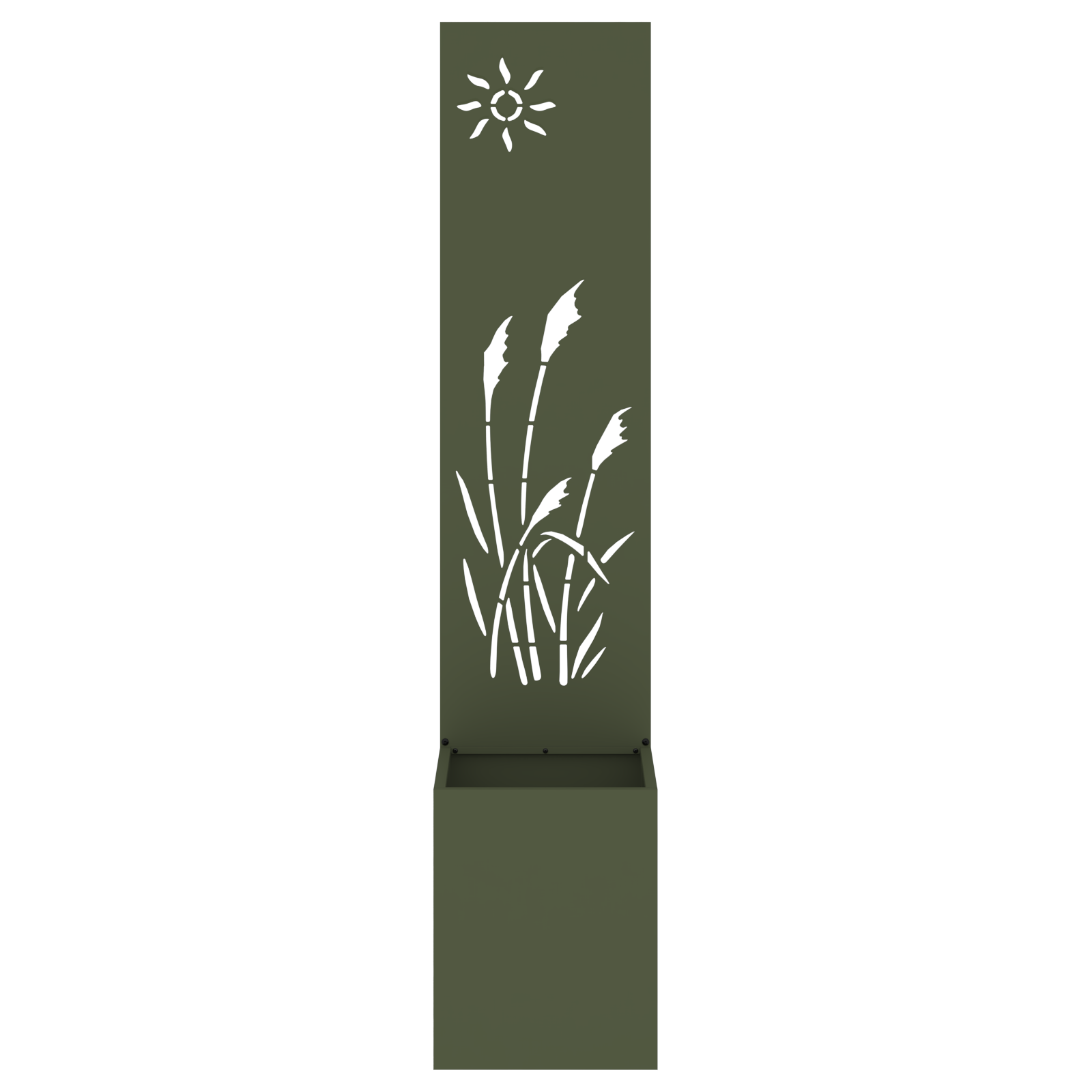 Tuinplant met Decoratief Paneel Olijfgroen 32 x 140 cm