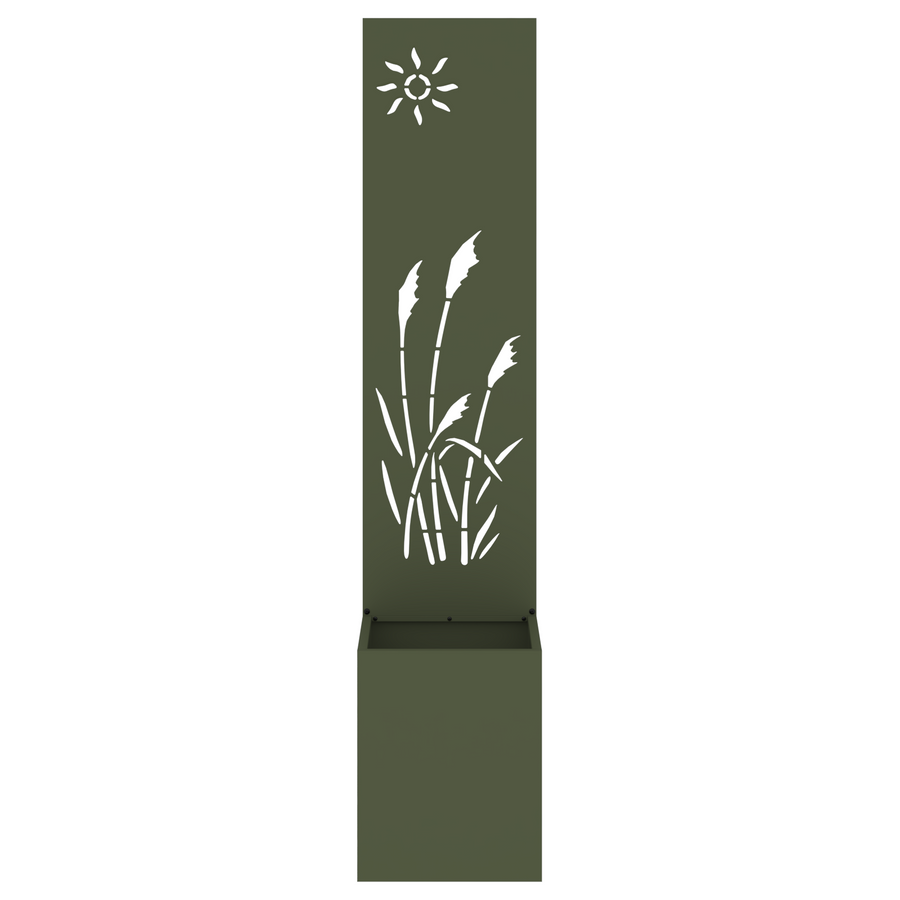 Tuinplant met Decoratief Paneel Olijfgroen 32 x 140 cm