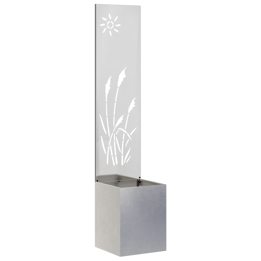 Tuinplant met Decoratief Paneel Zilver 32 x 140 cm