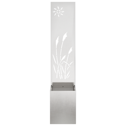 Tuinplant met Decoratief Paneel Zilver 32 x 140 cm