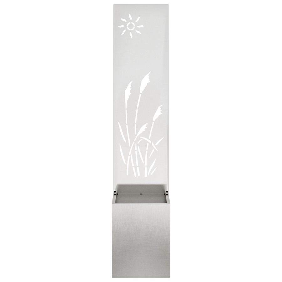 Tuinplant met Decoratief Paneel Zilver 32 x 140 cm
