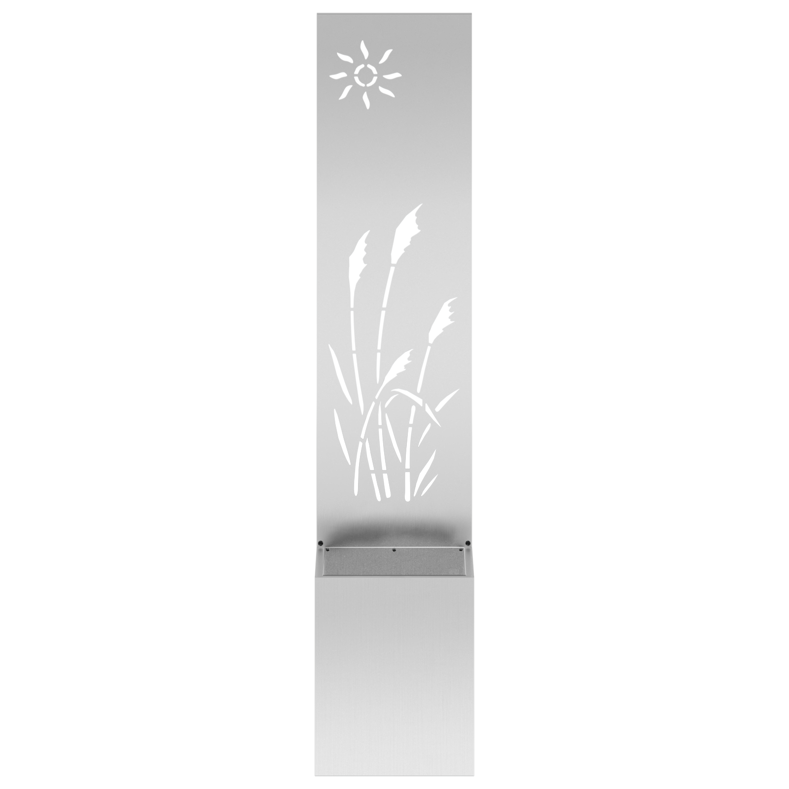 Tuinplant met Decoratief Paneel Zilver 32 x 140 cm