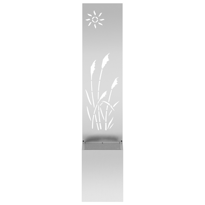 Tuinplant met Decoratief Paneel Zilver 32 x 140 cm