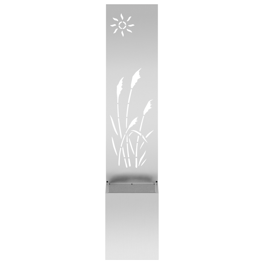 Tuinplant met Decoratief Paneel Zilver 32 x 140 cm