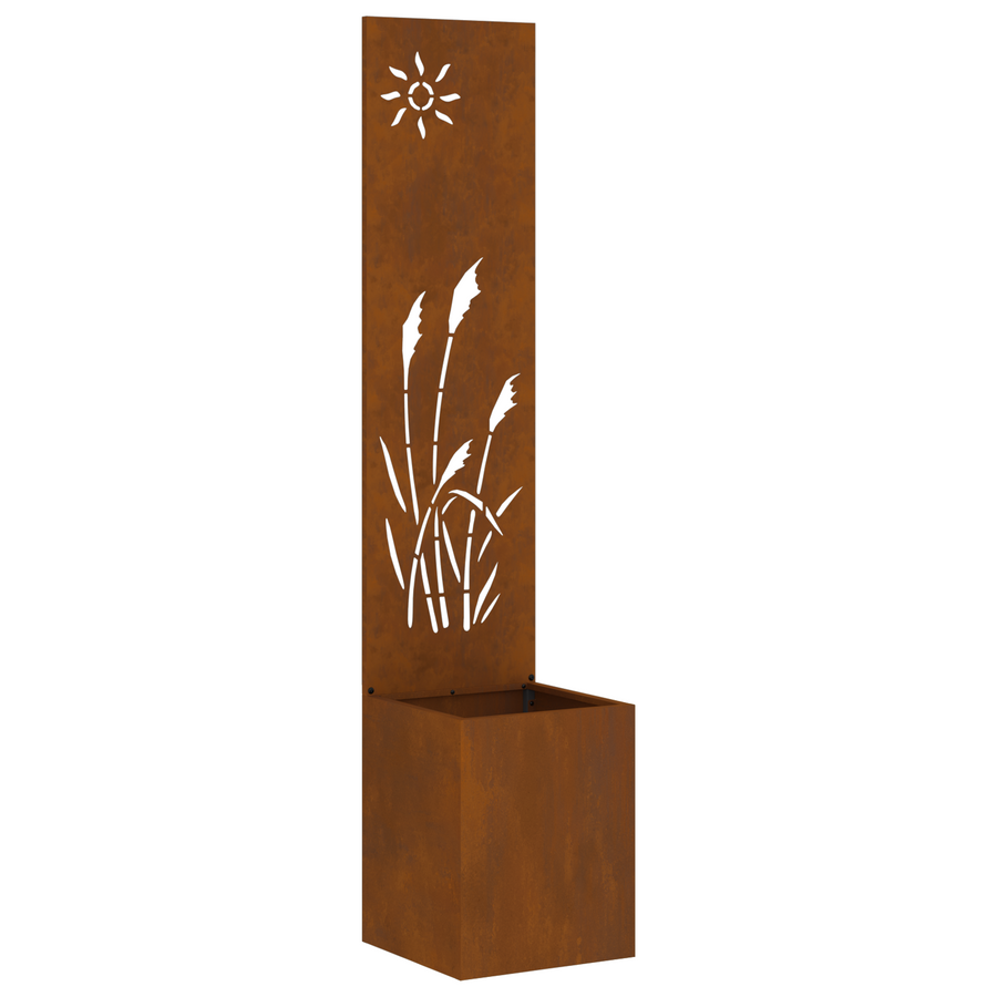 Tuinplant met Decoratief Paneel Roestig 32 x 140 cm