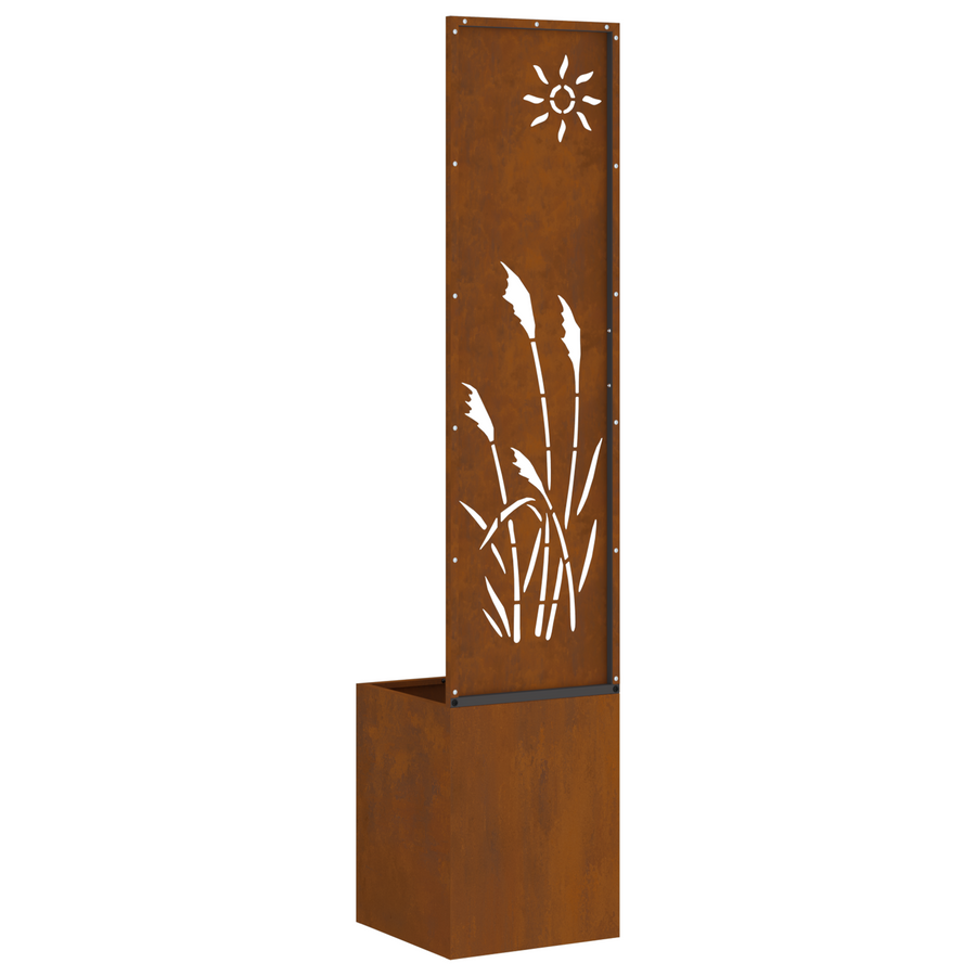 Tuinplant met Decoratief Paneel Roestig 32 x 140 cm
