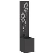 Decoratief paneel tuin 32x140 cm zwart