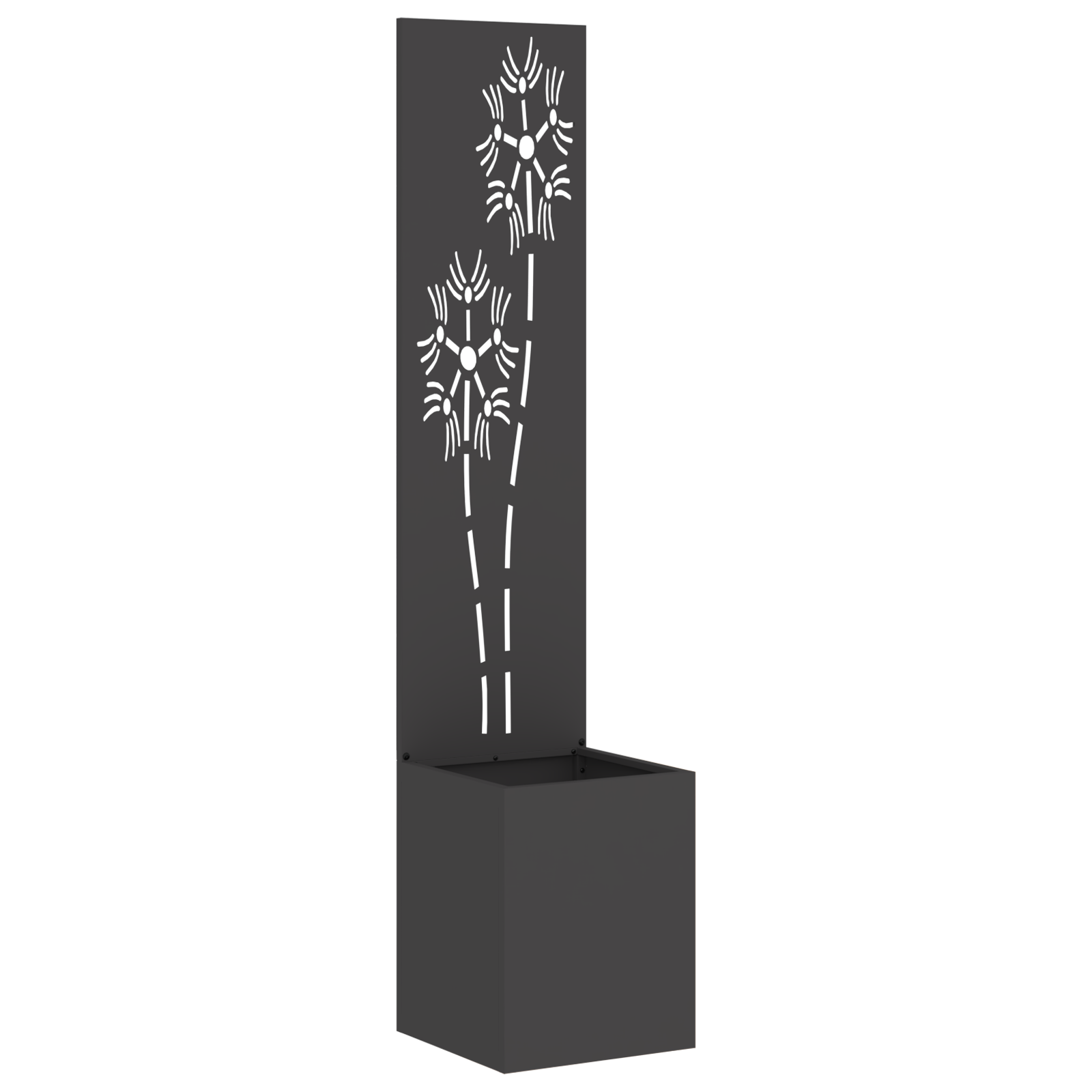 Tuinplant met Decoratief Paneel Zwart 32 x 140 cm
