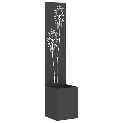 Tuinplant met Decoratief Paneel Zwart 32 x 140 cm