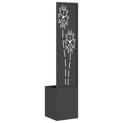 Tuinplant met Decoratief Paneel Zwart 32 x 140 cm