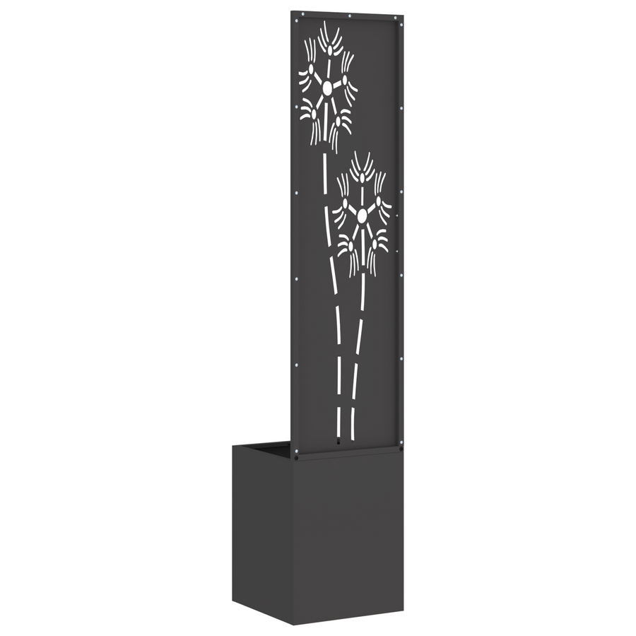 Tuinplant met Decoratief Paneel Zwart 32 x 140 cm