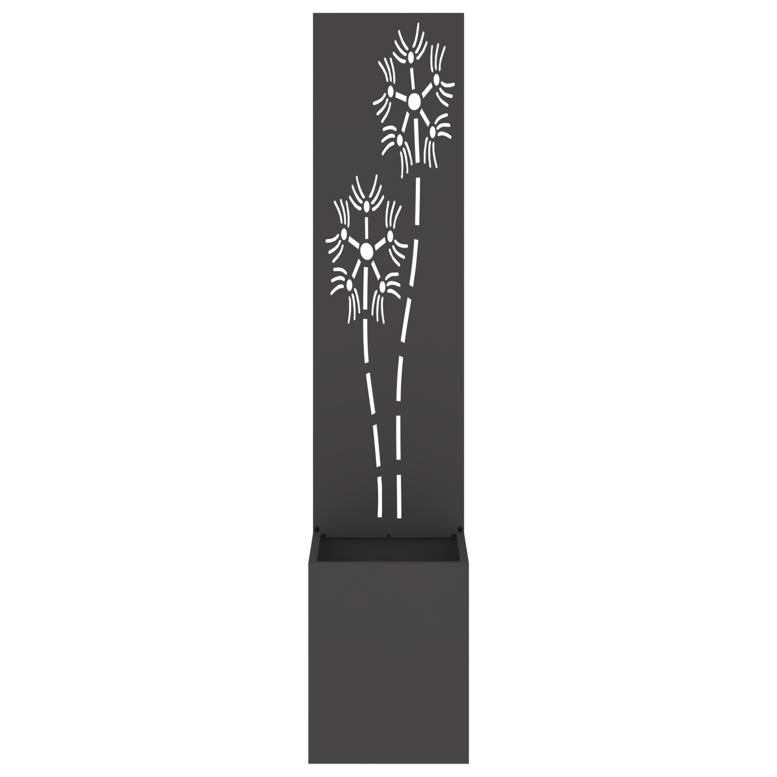 Tuinplant met Decoratief Paneel Zwart 32 x 140 cm