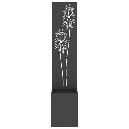 Tuinplant met Decoratief Paneel Zwart 32 x 140 cm