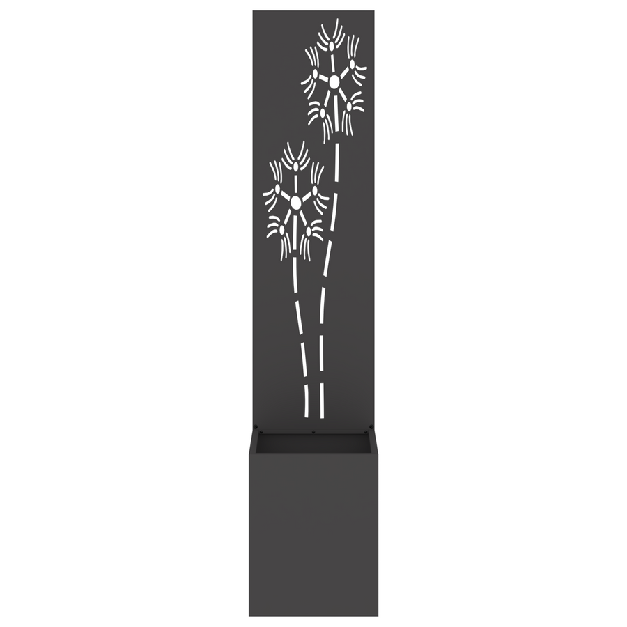 Tuinplant met Decoratief Paneel Zwart 32 x 140 cm