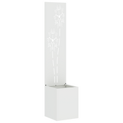 Decoratief paneel tuin 32x140 cm wit koudgewalst staal