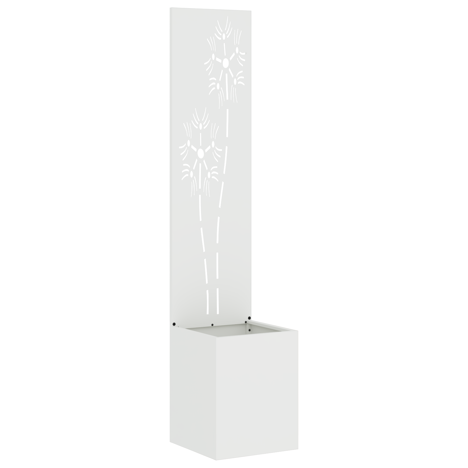 Tuinplant met Decoratief Paneel Wit 32 x 140 cm