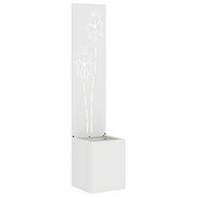 Tuinplant met Decoratief Paneel Wit 32 x 140 cm