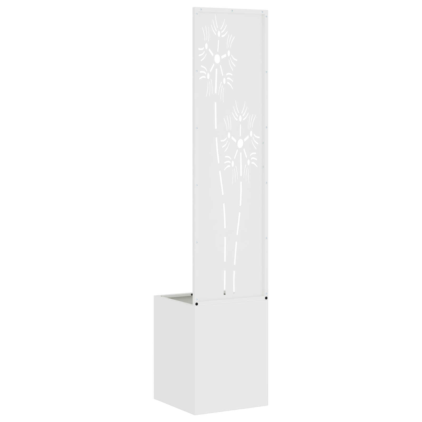 Tuinplant met Decoratief Paneel Wit 32 x 140 cm