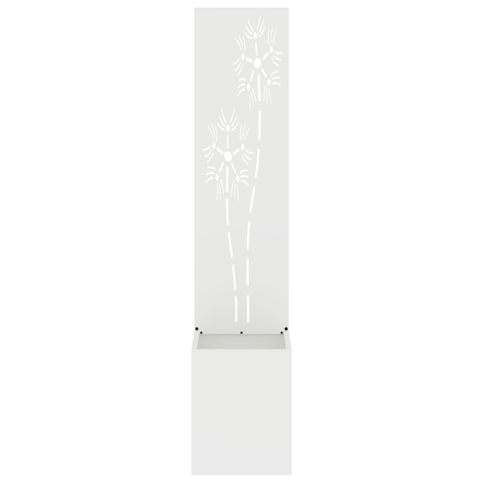 Tuinplant met Decoratief Paneel Wit 32 x 140 cm