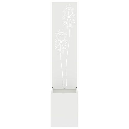Tuinplant met Decoratief Paneel Wit 32 x 140 cm