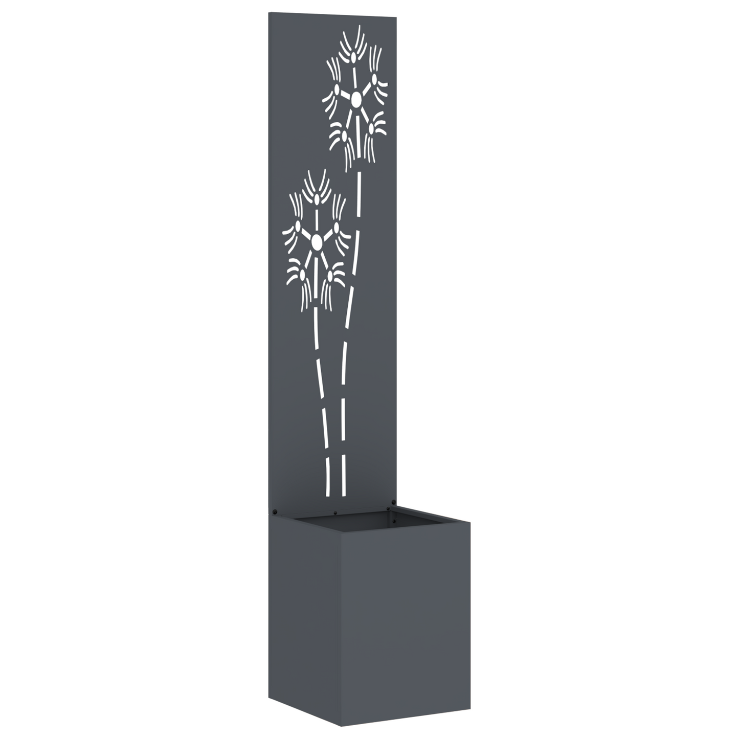 Tuinplant met Decoratief Paneel Antraciet 32 x 140 cm