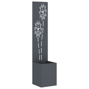 Decoratief paneel tuin 32x140 cm antraciet