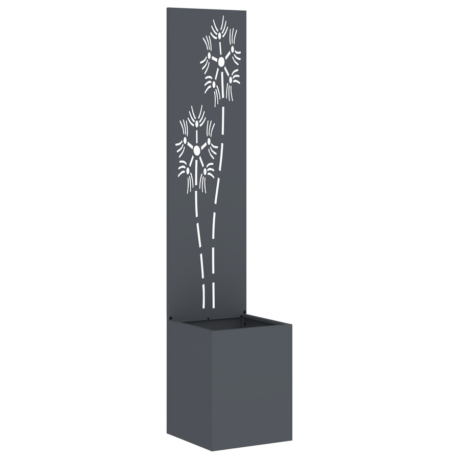 Tuinplant met Decoratief Paneel Antraciet 32 x 140 cm