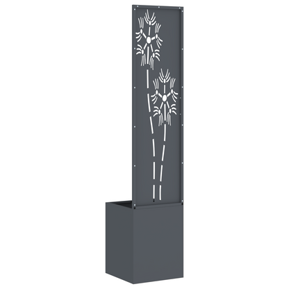 Tuinplant met Decoratief Paneel Antraciet 32 x 140 cm