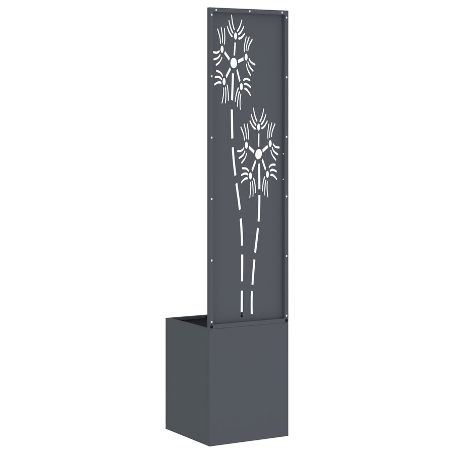 Tuinplant met Decoratief Paneel Antraciet 32 x 140 cm