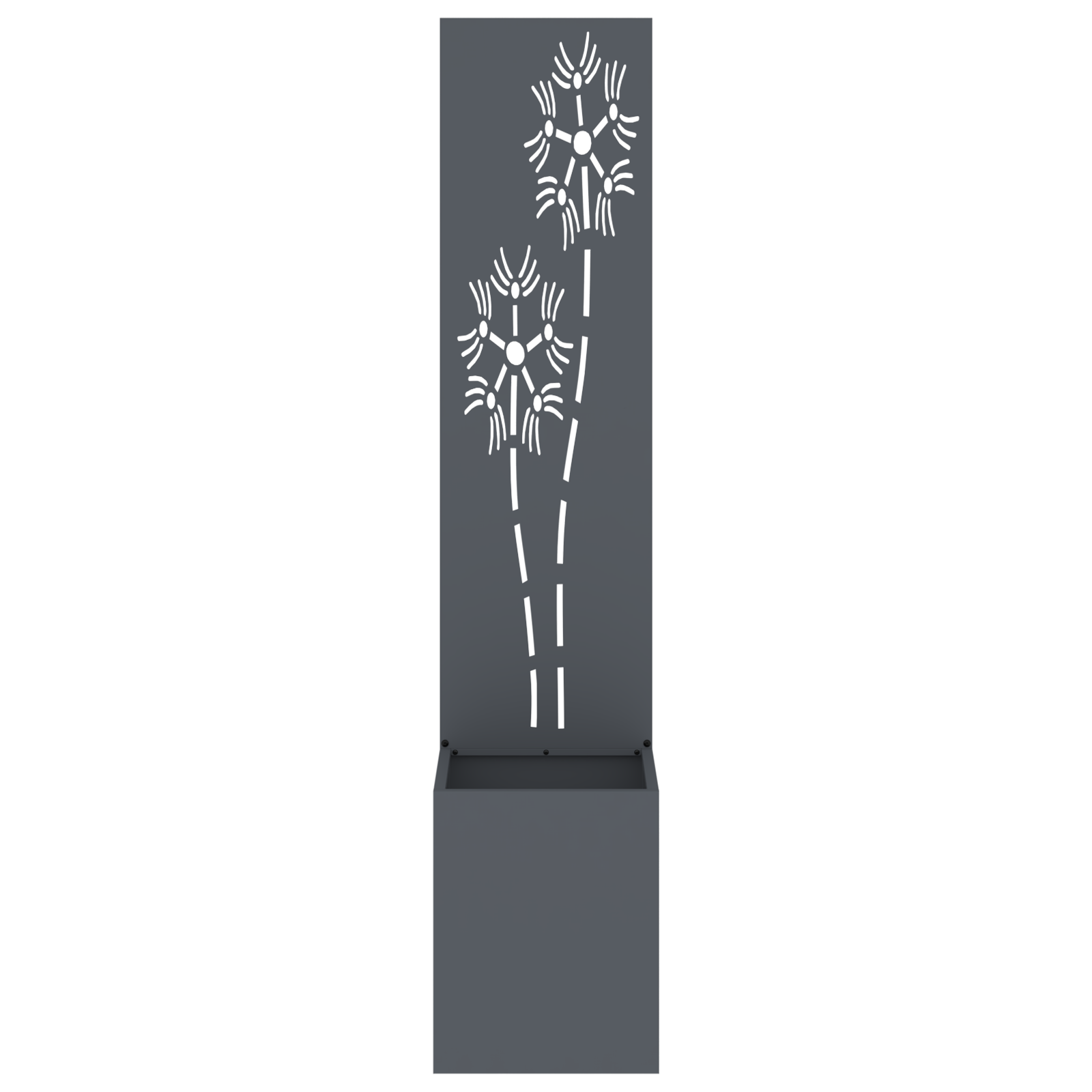 Tuinplant met Decoratief Paneel Antraciet 32 x 140 cm