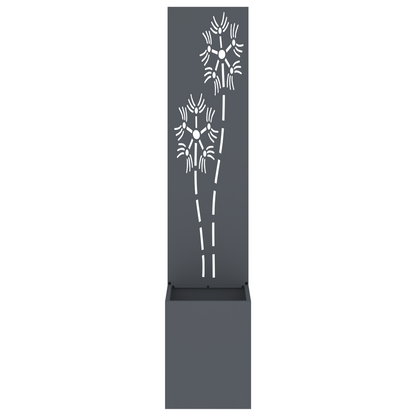 Tuinplant met Decoratief Paneel Antraciet 32 x 140 cm