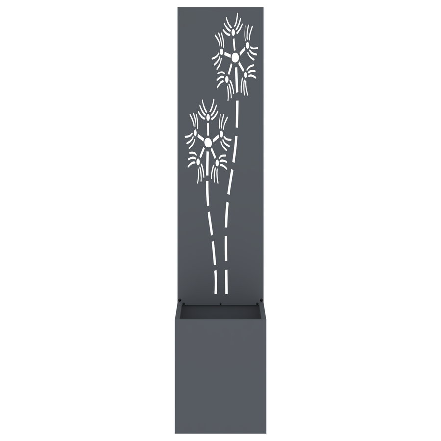 Tuinplant met Decoratief Paneel Antraciet 32 x 140 cm