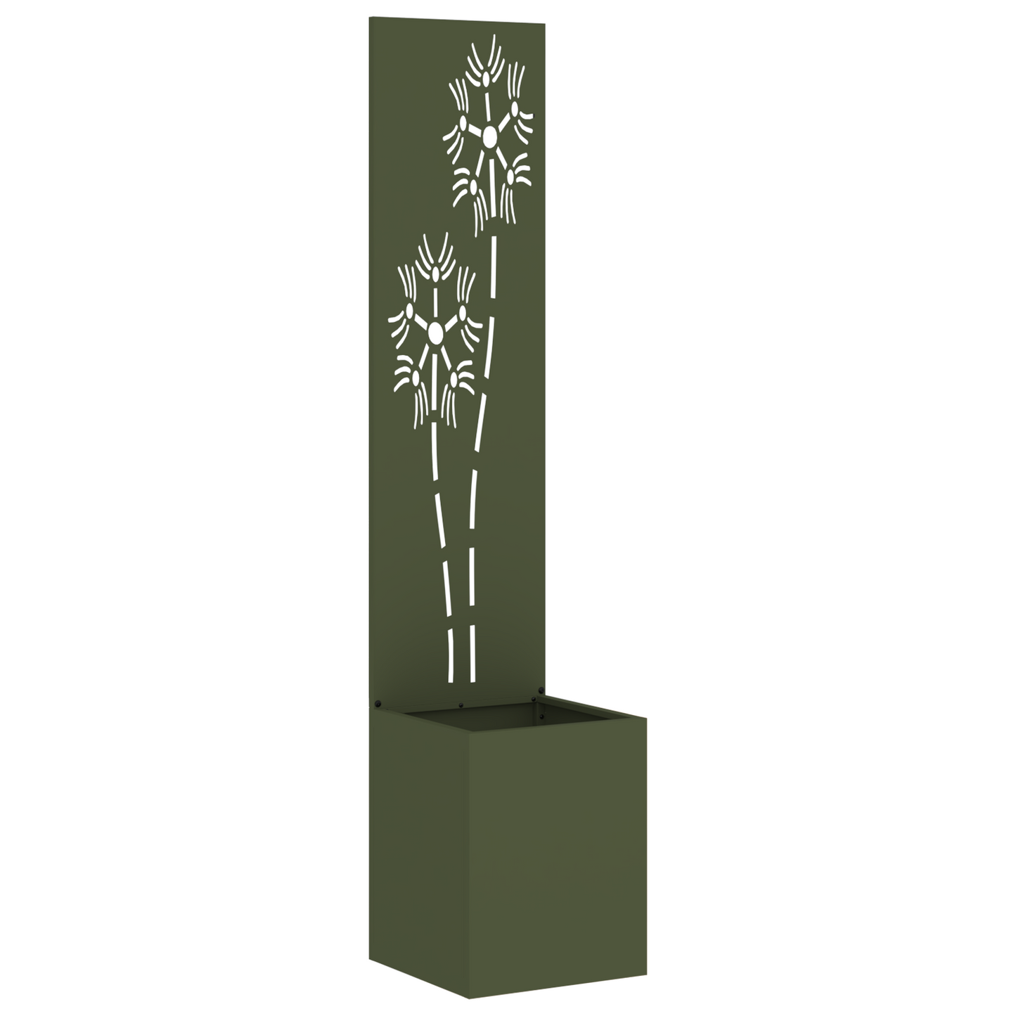 Tuinplant met Decoratief Paneel Olijfgroen 32 x 140 cm