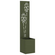 Tuin decoratief paneel 32x140 cm olijfgroen