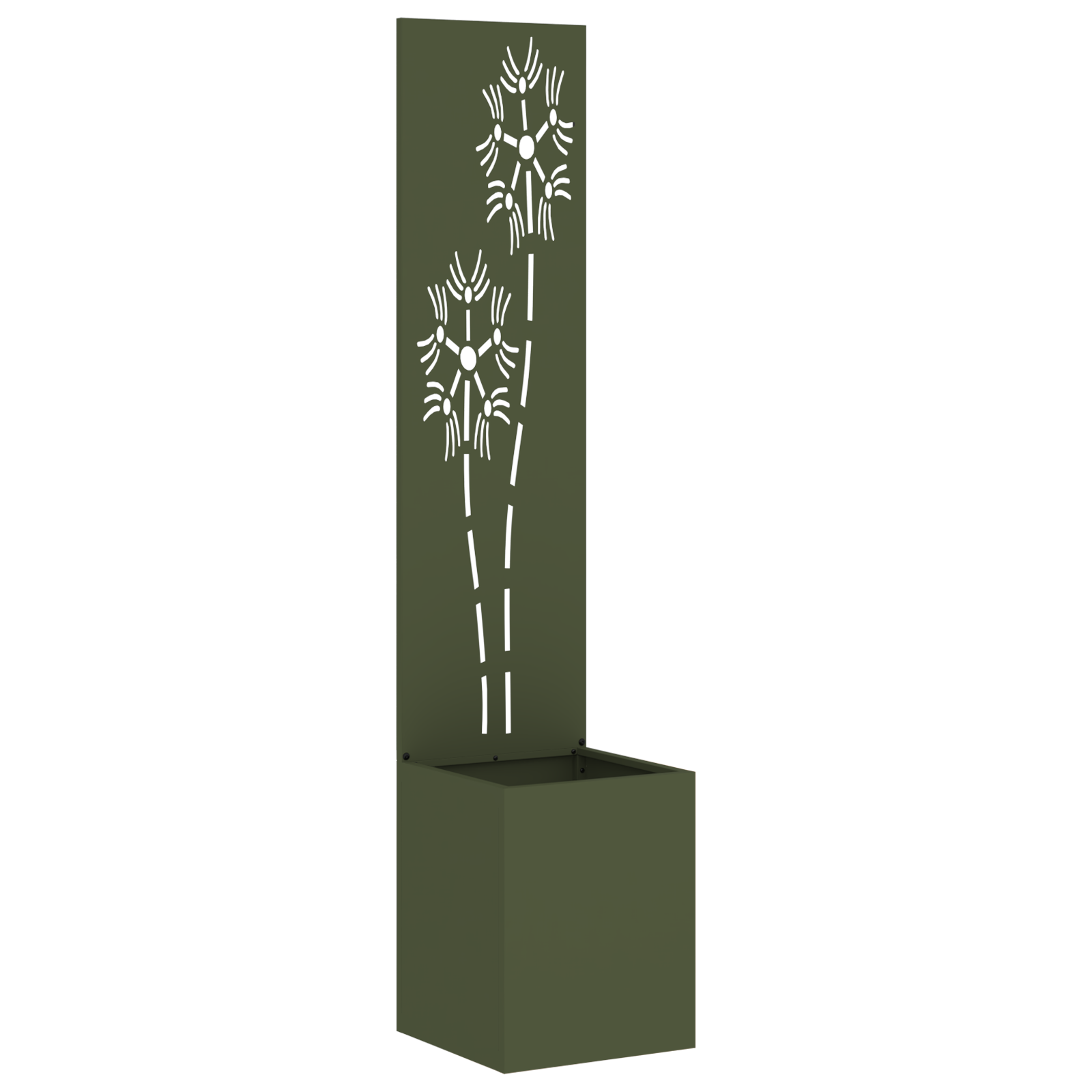 Tuinplant met Decoratief Paneel Olijfgroen 32 x 140 cm