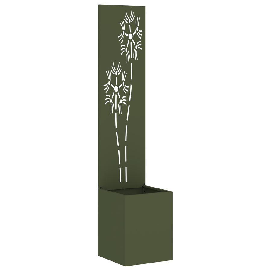 Tuinplant met Decoratief Paneel Olijfgroen 32 x 140 cm