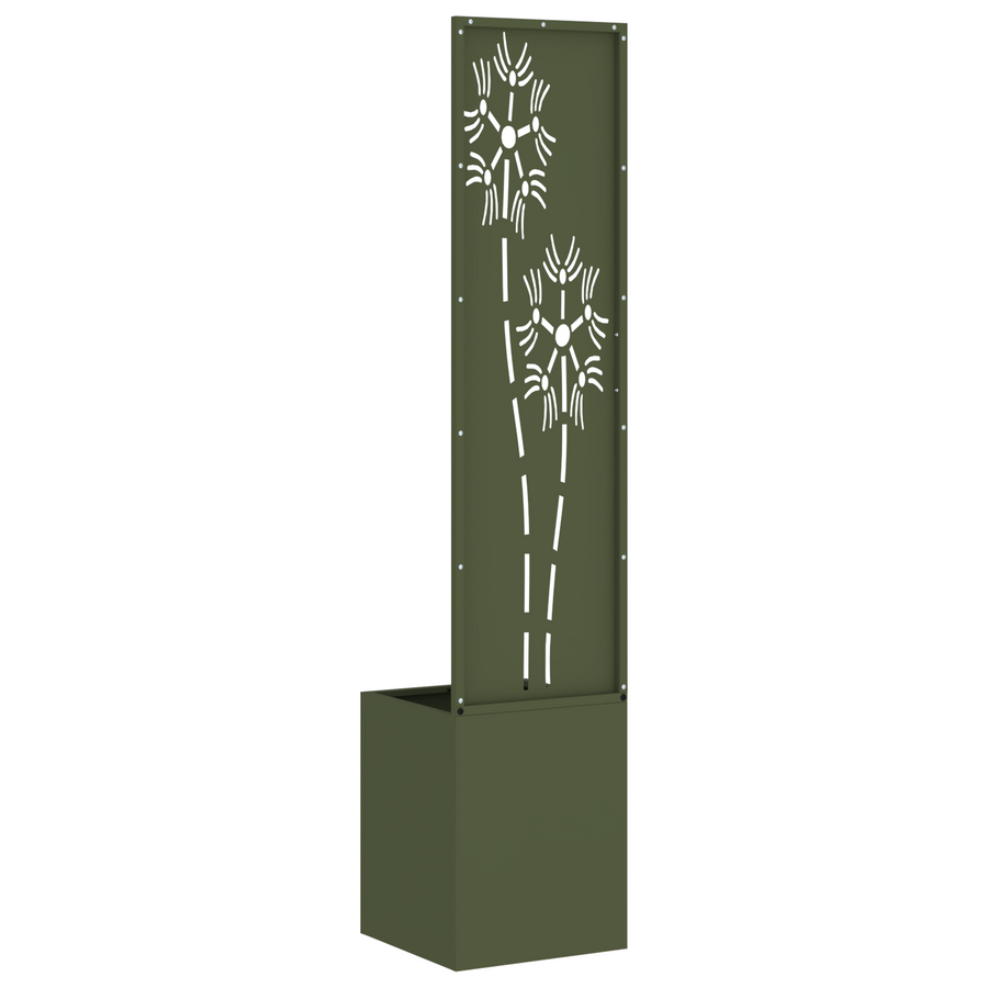 Tuinplant met Decoratief Paneel Olijfgroen 32 x 140 cm