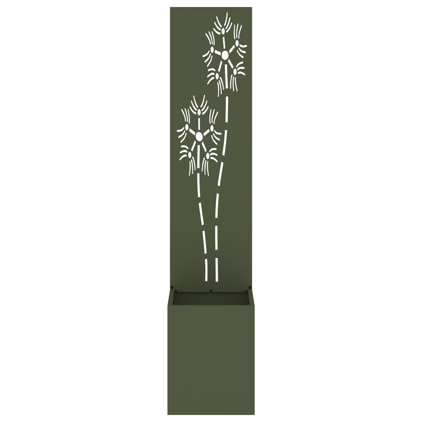 Tuinplant met Decoratief Paneel Olijfgroen 32 x 140 cm